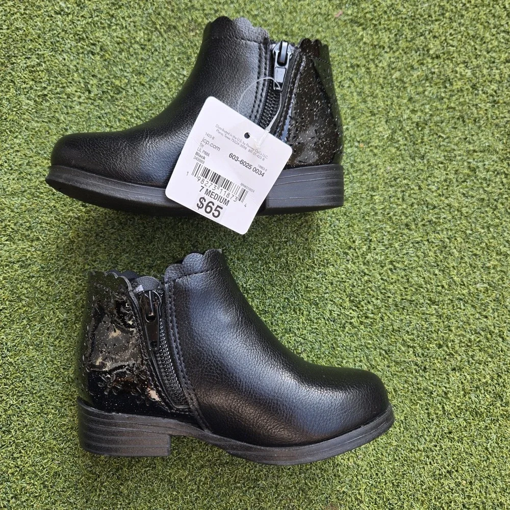 Thereabouts Boots Toddler Size 7 Black Lil Pima